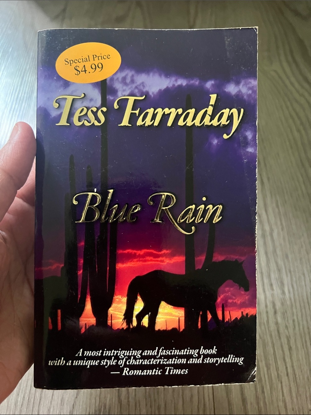 Tess Farraday "Blue Rain" Paperback Book - Purple & Black Cover